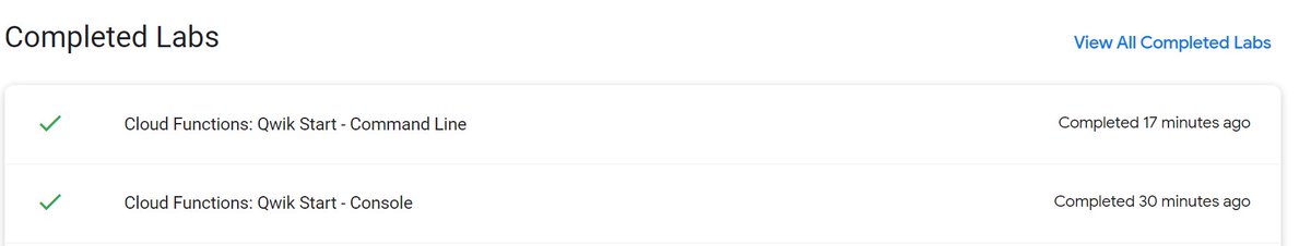 #CloudStudyJamLATAM 
Un par de qwik labos sobre Cloud Functions antes de la última session.