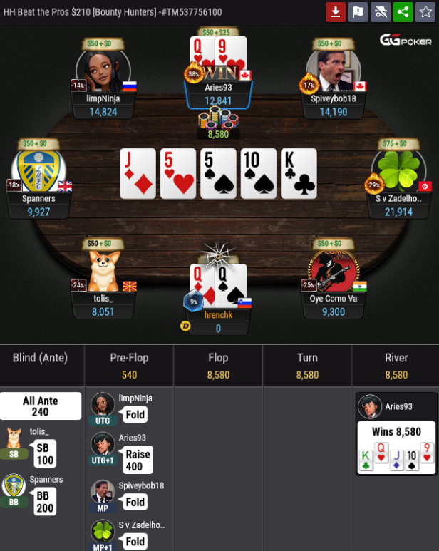 Was about to fire the stream for 210$ Beat the Pros on <a href="/GGPoker/">GGPoker</a>  but one guy just humiliated me in back to back hands and we out already. Day off tmrw and we go again on Monday! 🐼