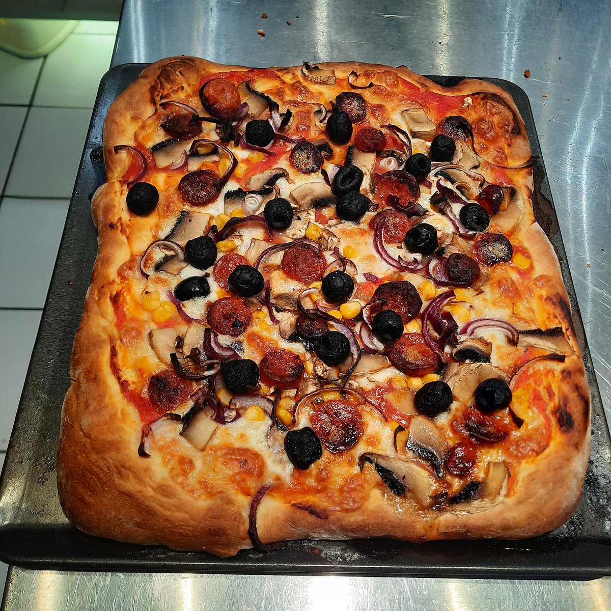 Last night we weren't at <a href="/barlenational/">Bar Le National</a> in #StJeandAulps - so we made pizza at home instead! #Frenchweek #homemade #missingFrance #wedratherbeskiing