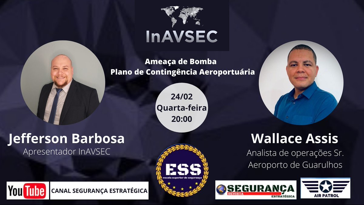inavsec's tweet image. InAvsec com um tema imperdível "Ameaça de Bomba - Plano de Contingência Aeroportuária"

Conheça mais pelas redes sociais: 

Linkedin: linkedin.com/in/jefferson-i…
Instagram: InAVSEC
Facebook: @inavsec
