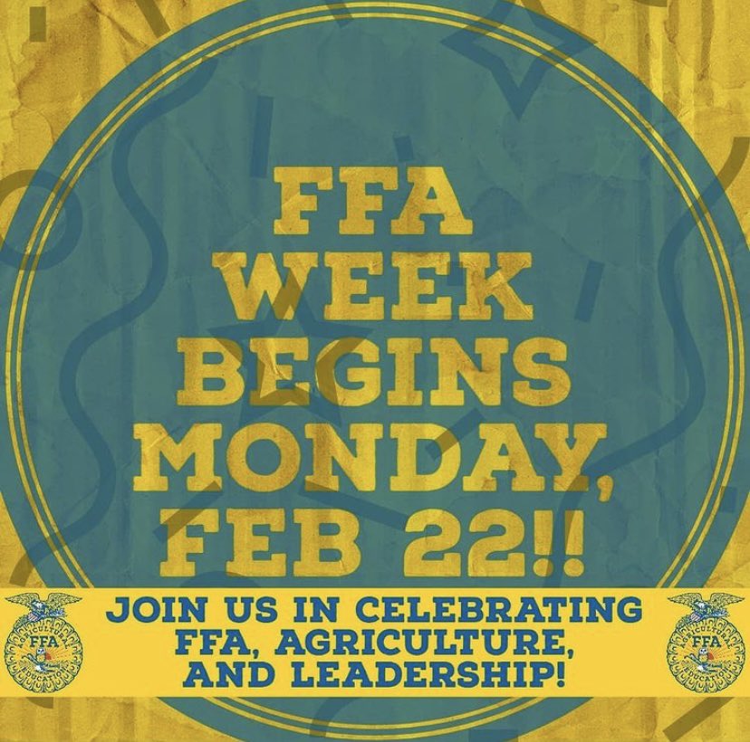 wehsffa's tweet photo. Warren East FFA is excited to celebrate National FFA Week 2/22-26!  Join us in the fun!  #BlueJacketsGoldStandards #WEareffa @WEHSRaiders https://t.co/2PXOoOhmke
