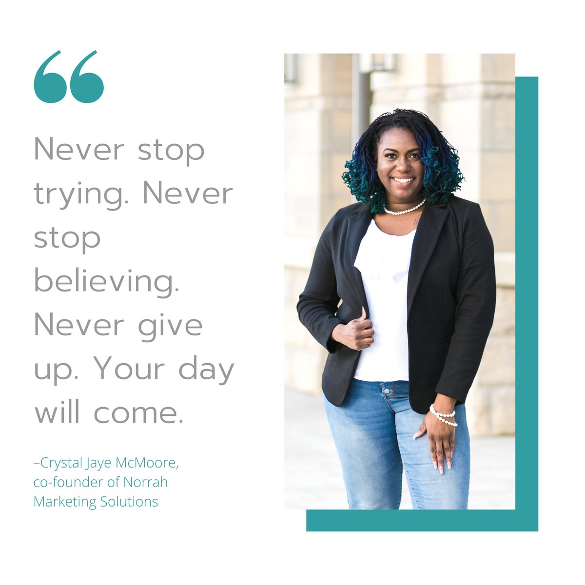TheCrystalJaye's tweet photo. Journey said it best... "Don't Stop Believing!"
#legacybuilder #Entrepreneurship  #smallbusiness  #entrepreneurlife #leadershipquotes #womeninbusiness #KnowMore #smallbusinesssaturday #blackownedbusiness https://t.co/OGaEtDDakO