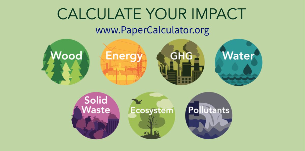 WhatsNYourPapr's tweet image. Add up the environmental impacts of your paper consumption with the #PaperCalculator, and get free, custom reports. Then reduce and choose responsibly to see the resource savings. Go to: papercalculator.org
