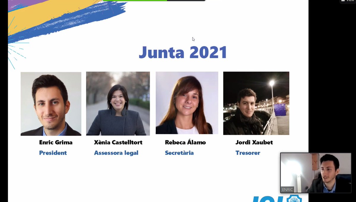 jcigualada's tweet photo. 👉 Avui la @jcigualada hem celebrat l'assemblea de traspàs, on s'ha fet balanç de l'any anterior i s'ha presentat i votat la nova junta per aquest any 2021, presidida per l'Enric Grima. Molta sort i encerts! https://t.co/7K2UtipkH0
