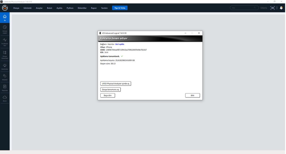 drdisklab's tweet image. iOS 14.4 kopyalama ve inceleme başarılı 👍

#iosdatarecovery #mobiledatarecovery #mobileforensics #mobilverikurtarma
