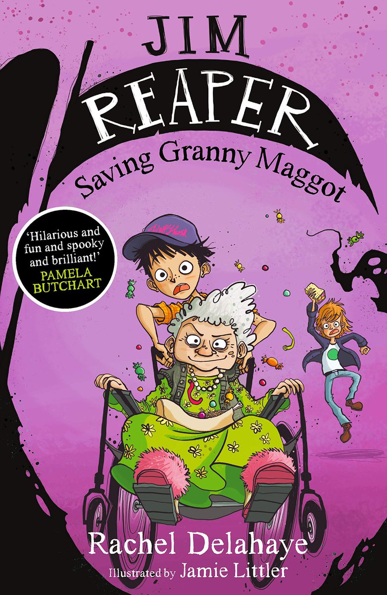 BookSuperhero2's tweet photo. Inspired by an earlier Twitter conversation, Iโm resharing one of my very 1st reviews: #JimReaper Saving Granny Maggot by @RachelDelahaye @jamieillustrate @PiccadillyPress
So brilliantly funny but also touching as Jim battles to save Granny from death.
https://t.co/38MwMCGDI6 https://t.co/CWTOqsWDaC