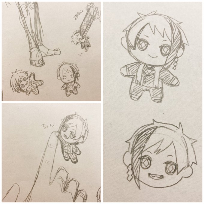 ぬい飼いの方々があげてくださってる双子ぬいがかわいすぎてわたしも欲しい〜〜〜という気持ちを発散してた時の落書きを発掘したのでついでに載せとく
はーかわいいたべたい 