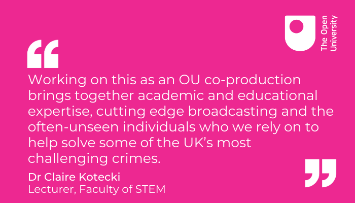 OpenUniversity's tweet photo. Forensic scientists play a crucial role bringing criminals to justice and our co-pro 'Forensics: The Real CSI' gives viewers unique access to their work.
Find out more about the series and our academic consultants for the programme here:
https://t.co/ACaHdHpHnO
#OUacademics https://t.co/4GR1Qd3OKa
