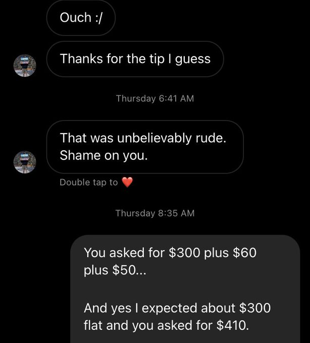 I asked about pricing on a custom and then decided against buying it.  Sent the artist a small tip to