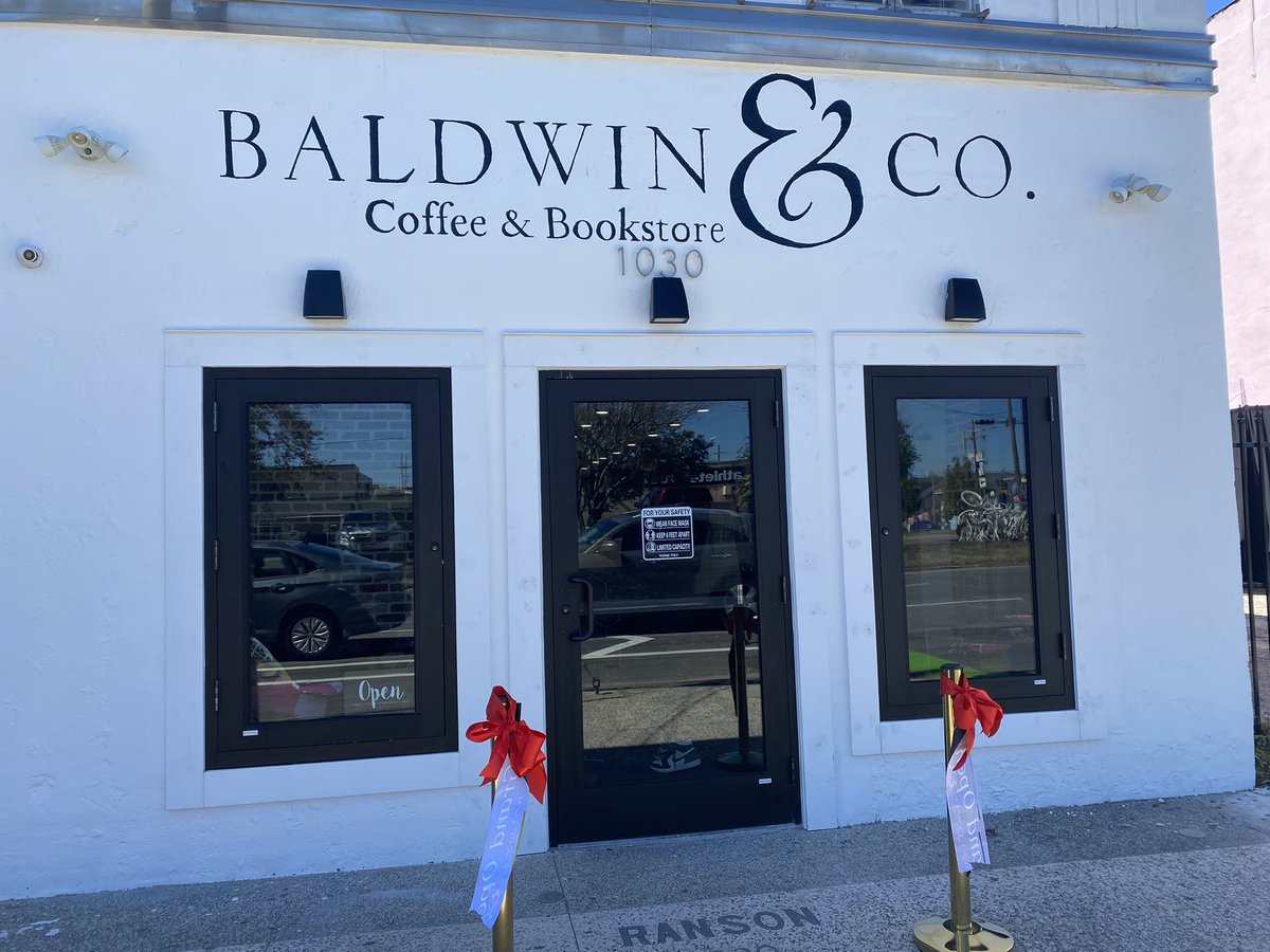 Phil_Lewis_'s tweet photo. Baldwin &amp; Co, a new Black-owned coffee &amp; bookstore, opened today in New Orleans https://t.co/jw2mnweHX7