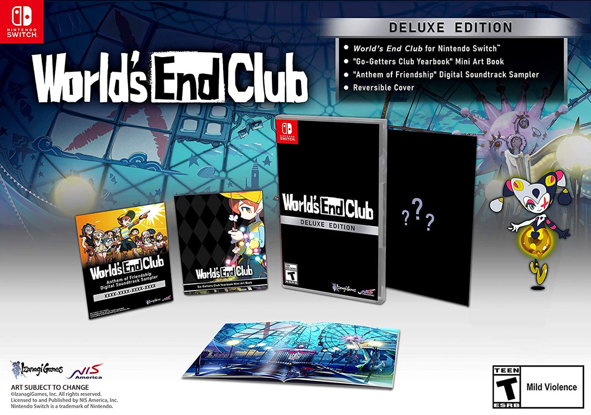 Wario64's tweet photo. World's End Club: Deluxe Edition (Switch) is up for preorder on Amazon ($49.99) https://t.co/g2c0L9V11R https://t.co/uIcJ5qNizK