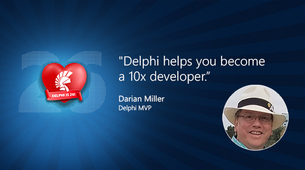 EmbarcaderoTech's tweet image. "Delphi helps you become a 10x developer." Darian Miller, Embarcadero Delphi MVP @ideasawakened #Delphi26th #10xdeveloper
Learn more: delphi.embarcadero.com
