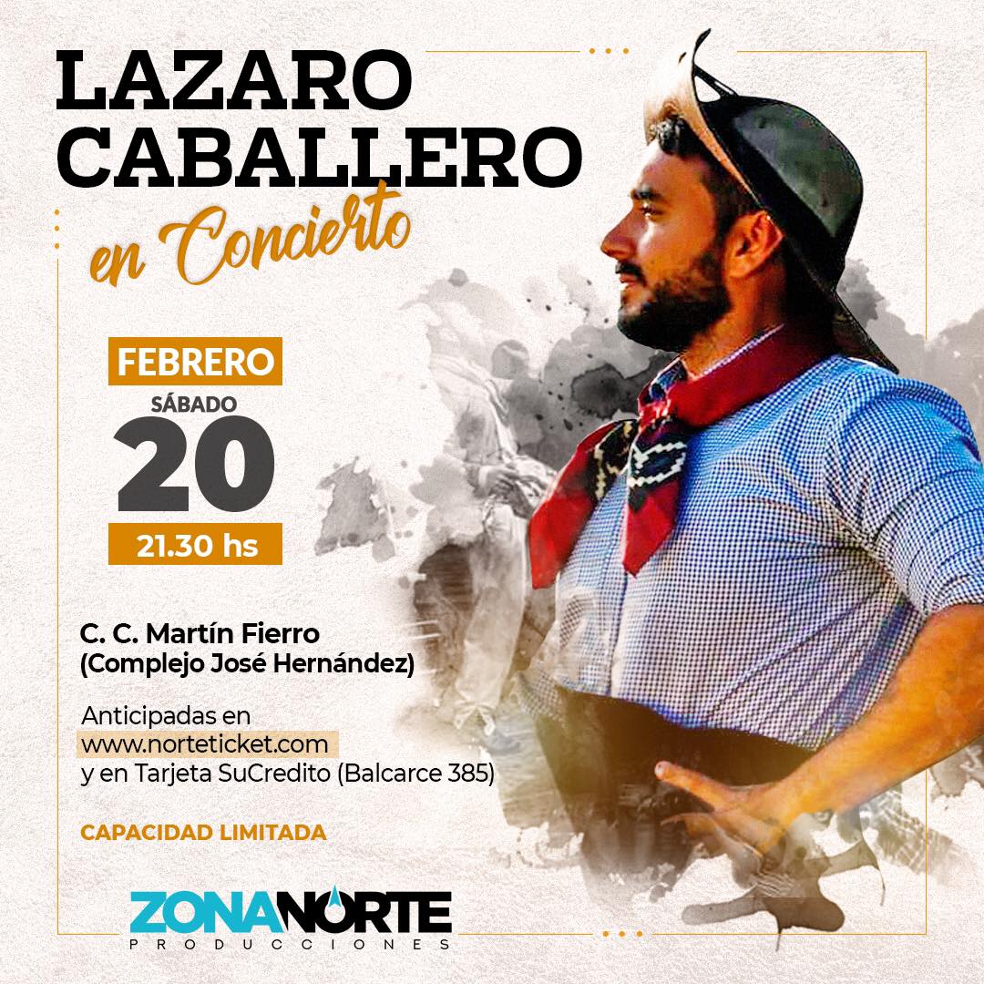 norteticket's tweet photo. ESTA NOCHE
.
LÁZARO CABALLERO en el Centro Cultural Martín Fierro de #Jujuy.
.
.
Se agregaron entradas a la venta.
.
.
.
Comprá en https://t.co/fTaKFmF3aD. Entrá seguro. https://t.co/mVQ3p9CgKt