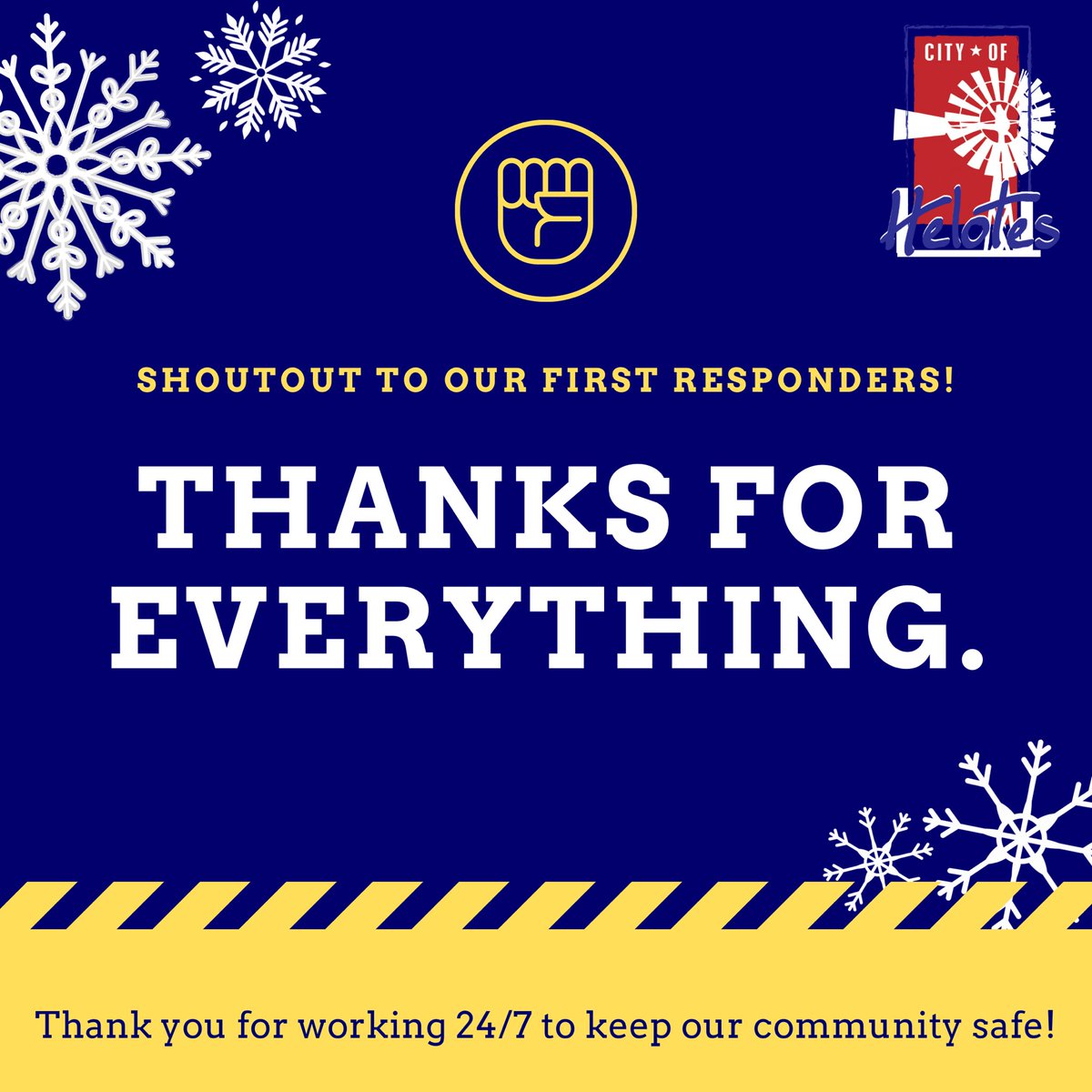 City_of_Helotes's tweet photo. The sun is shining #HelotesTX! It’s time to thank all of our first responders for keeping us safe during this winter weather crisis. #HelotesFire #HelotesPolice #HelotesDispatch #HelotesPublicWorks https://t.co/SBOeaBrW5Q