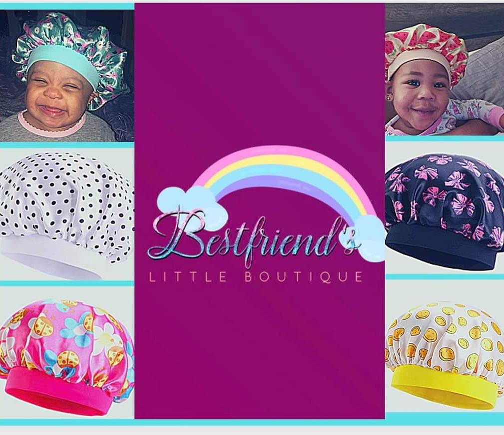 ReidTakeshia's tweet photo. ‼New Arrivals‼
✅ Does your baby’s hair get tangled while asleep?
✅Do they pull their hair while sleeping?
Well, we have the solution!! Check out our Frizz Me Not Bonnets 🌈💜

https://t.co/VYYhHgcPfX 

#bestfriendslittleboutique 
#babybowsandheadbands 
#girlbows
#babyturbans https://t.co/INa06GukL3