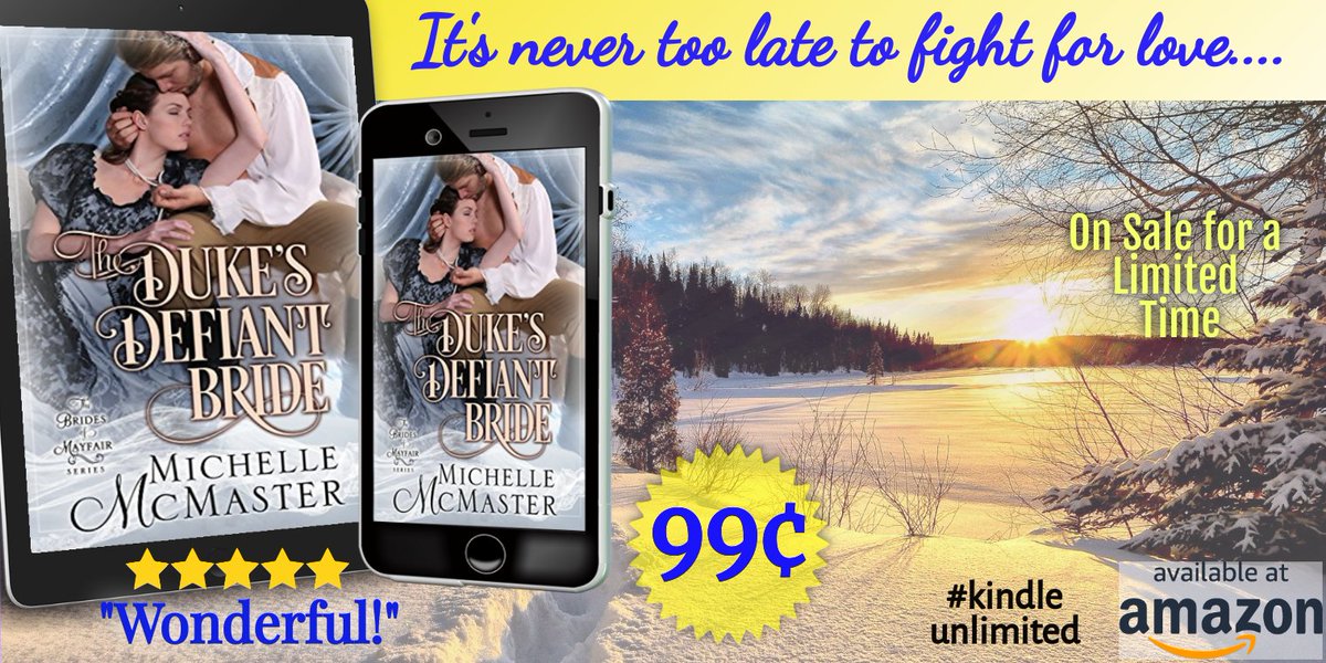 AuthorMichelle2's tweet photo. Hearts and passions collide once more when the Duke and Lady Blade re-unite for a dangerous mission.  Read this highly-rated love story, THE DUKE'S DEFIANT BRIDE, on sale for a limited time! https://t.co/LDWp83lgqo #99cents #HistoricalRomance #KindleUnlimited https://t.co/efoHkf2nr8