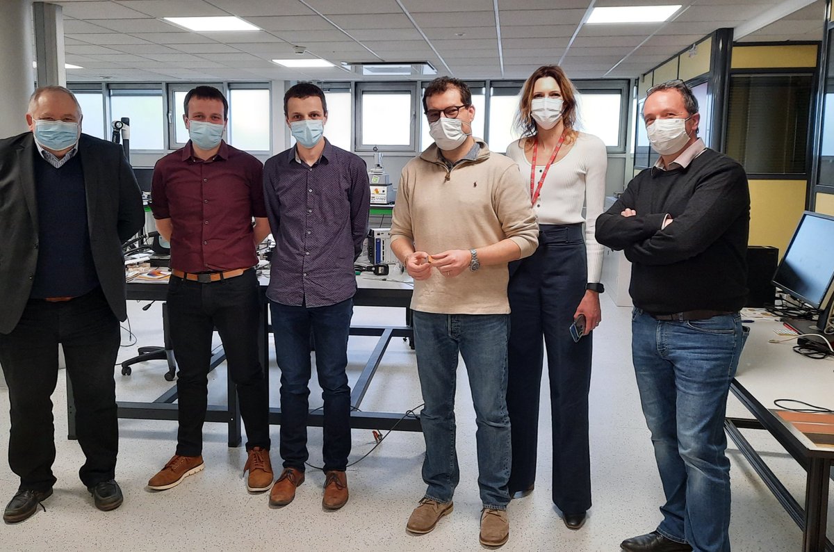 poleTechno52's tweet image. 19/02/2021 visite du #CeaTech à #Metz Christophe JUPPIN, @CCIHauteMarne, Mathieu POINSOT et Thomas POINSOT de la Start’up CODIUM, Manuel FENDLER et Sophie LECRIVAIN-LAURENT #CeaTech et Jean-Christophe MALPEAU de @Captronic_ pour développer l’innovation au sein des entreprises