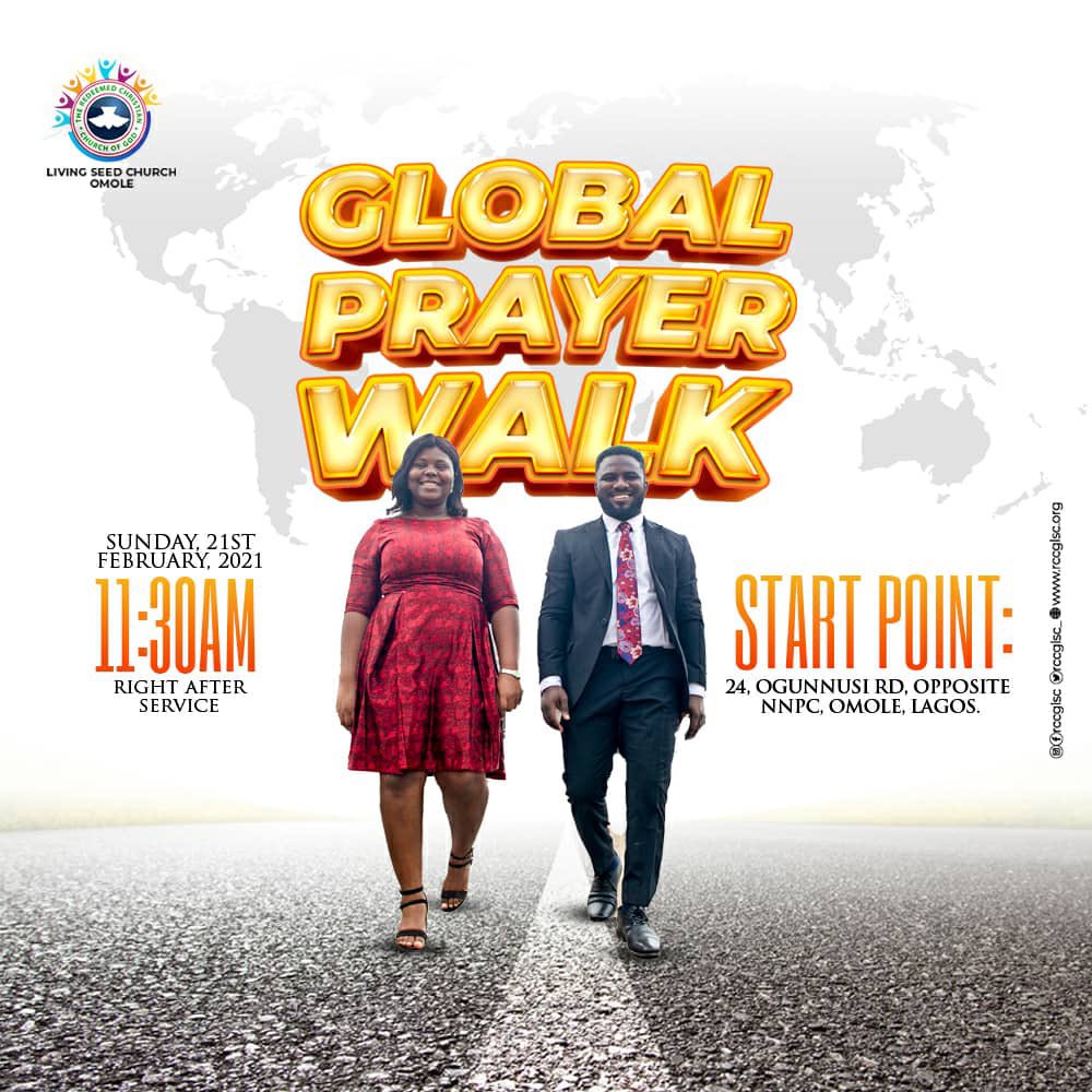 rccglsc_'s tweet photo. Get ready for the global prayer walk tomorrow immediately after the service.
We’ll be starting from the church premises.
Please be expectant that God is going to answer our prayers according to His will in Jesus Name.

#RCCGYOUTHGPW https://t.co/rXHU1Uq1gl