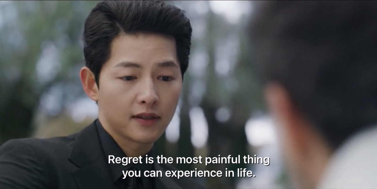 pili_pinas__'s tweet photo. “Regret is the most painful thing you can experience in life.”

-Vincenzo

#VincenzoEp1 https://t.co/B8hrofxb4h