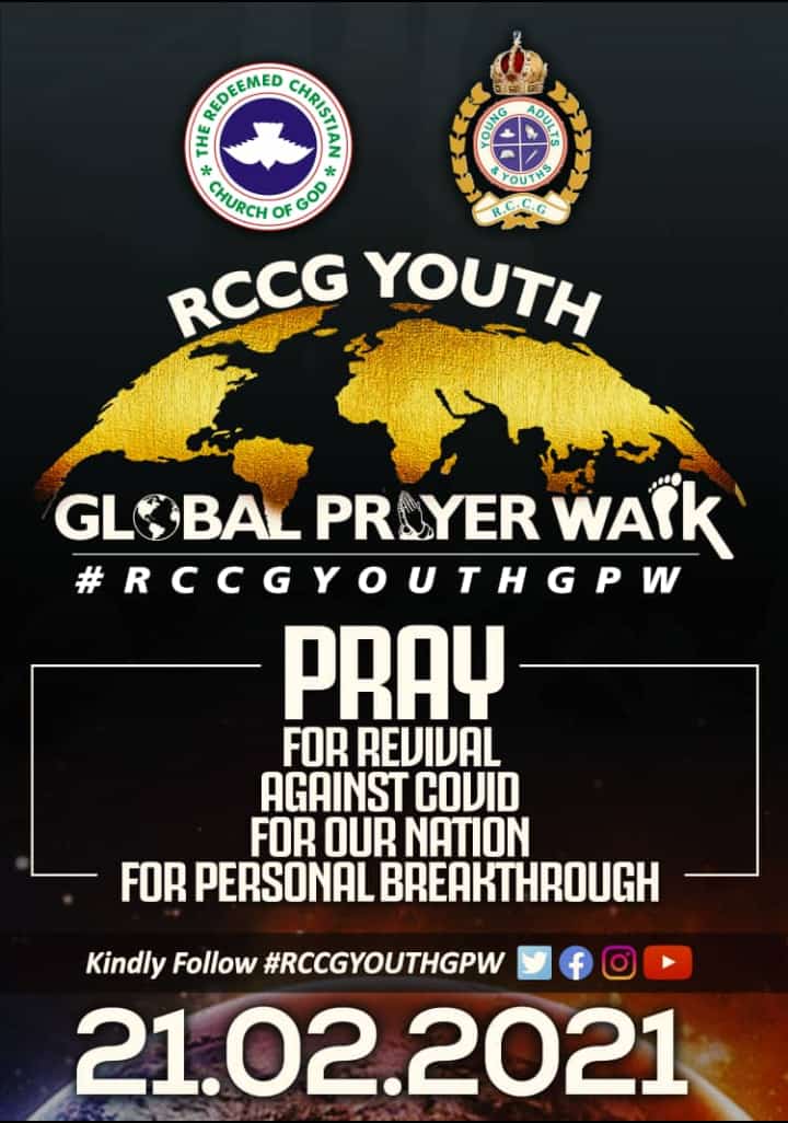 #Nigeria / #world are you ready for the Rccg youth Global prayer walk. Happening tomorrow all over the globe. #RCCGYouthGPW @RCCGNYAYA @PastorEAAdeboye @PastorJFOdesola @PastorFAAdeboye