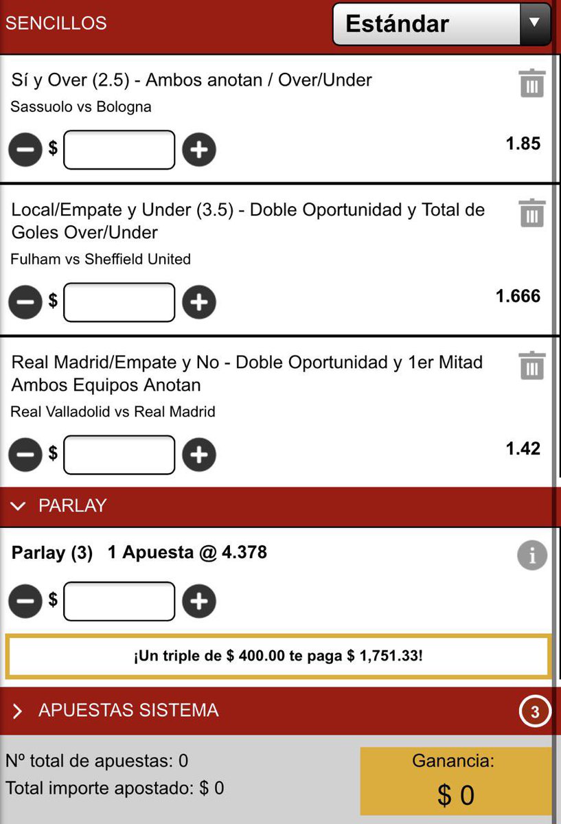 MrPICKolo's tweet photo. Esto me gusta para hoy raza, sí se arman💪

#FreePicks #Picks #SportsBetting #ApuestasDeportivas #FreeTips #SoccerPicks https://t.co/o82lnJi9HA