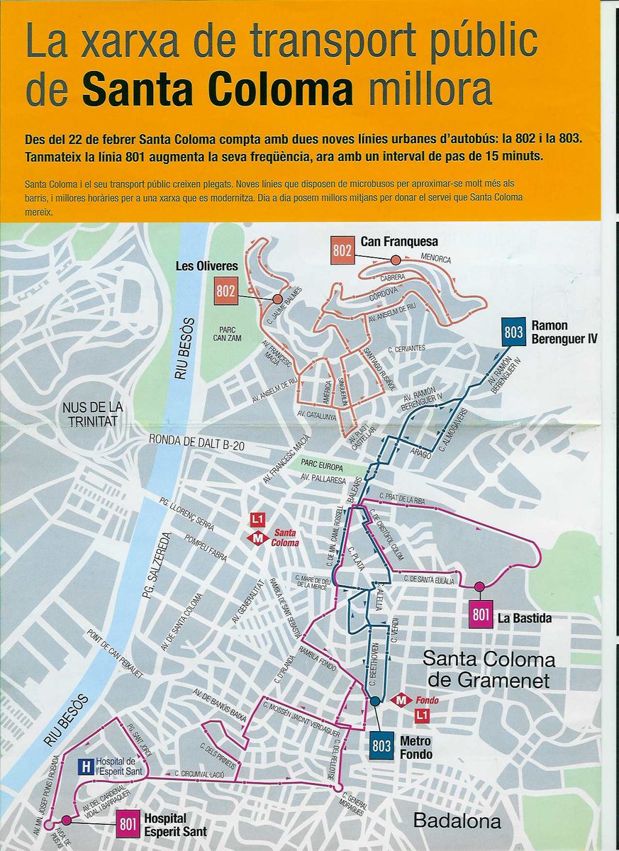 AutobusesBCN's tweet photo. #TalDiaComoHoy de hace 14 años, en el Parque de Europa tuvo lugar la presentación de dos nuevas líneas de #BusBarri de #SantaColoma (802 y 803) que venía a mejorar el transporte público en los barrios perífericos de la sierra de Marina @tusgsal_oficial https://t.co/65EYqLxfzP https://t.co/0sBS7Cu3k6