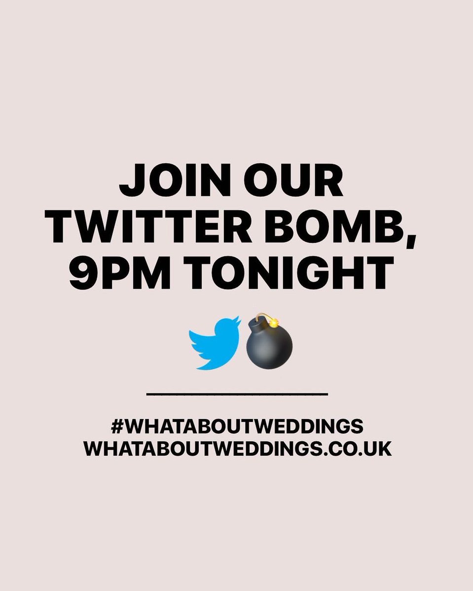 Get ready to rumble here on #Twitter at 9pm tonight #weddingpeeps <a href="/WAWofficialUK/">What About Weddings</a> <a href="/UKweddingsOrg/">UKweddings.org</a> #standupforweddings #whataboutweddings