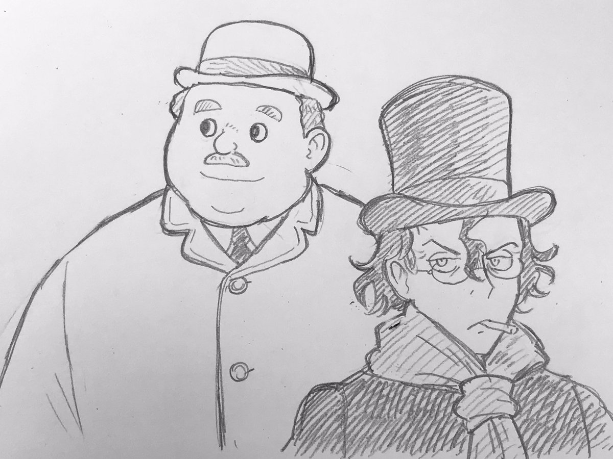 ホームズの日らしいので、自分が漫画描くとしたらこんな感じの二人に。 