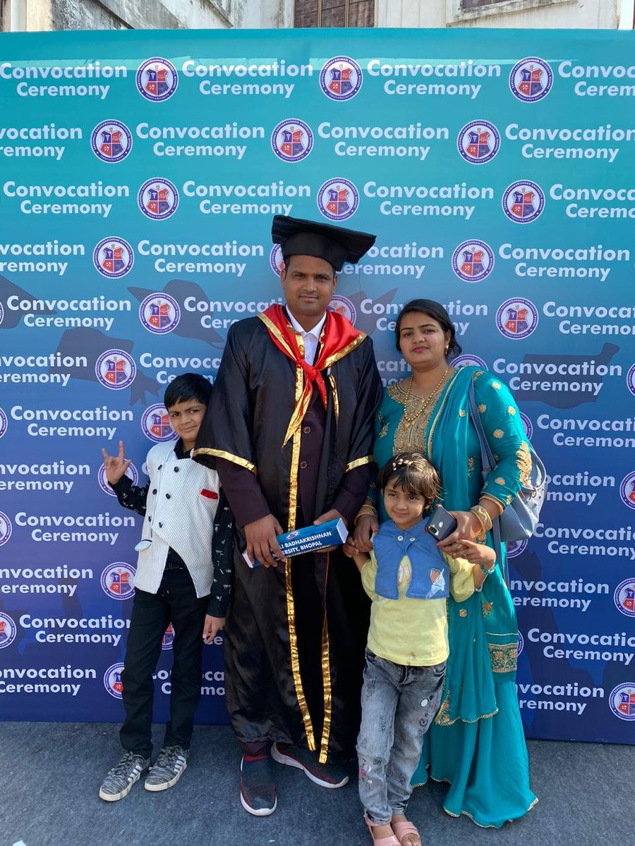 Maneesh9300's tweet photo. Participated in Convocation Ceremony at Sarvepalli Radhakrishnan University, Bhopal and received Doctorate of Philosophy in Nursing (Ph.D.Nursing) Degree. https://t.co/Oh017MQpo1