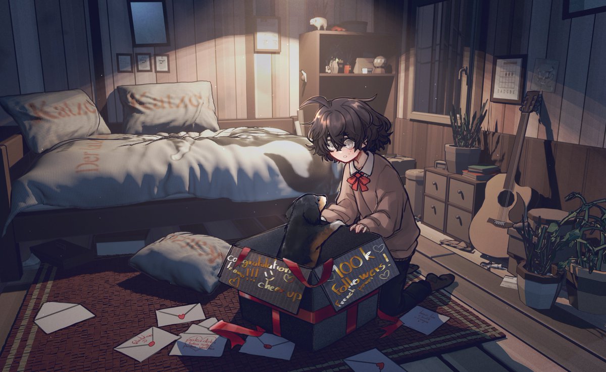 everyone, your screams, cries and pleads haven't been for nothing,
thank you for the 100k followers, blind girl will now get a new friend, a real one this time :D
🐶🐶🐶