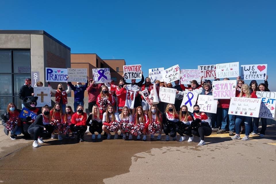 CoachEch_'s tweet photo. Thank you to everyone who helped make today special for Jeff and his family! Also thank you to @KWCHBraxton and @KWCHGrantD for helping us raise awareness. #JeffStrong #ConStrong https://t.co/EXC1vPGVpv