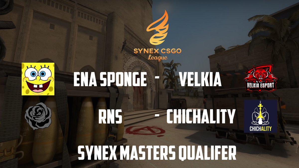 SynexLeague's tweet photo. Ce soir on ne chôme pas, 3 matchs de la #SynexLeague 🔥
2⃣ matchs #SynexMastersQualifer à 21h 🕘
➡️ #eNaSponge 🆚 @VelkiaEsport
🔗https://t.co/wAyHrfEIej
➡️ @RNS_CS 🆚 #Chichality
🔗https://t.co/E9eEgQbPzO
1/2 https://t.co/tJEt8jPPh2