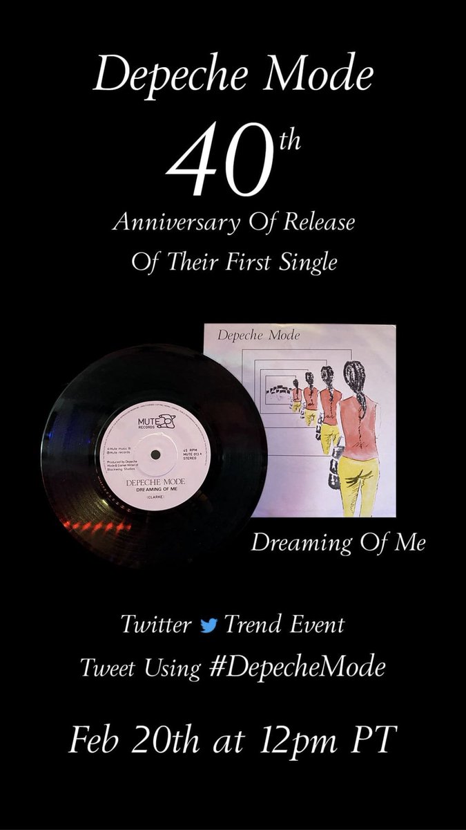 kingpaulIII's tweet photo. Where it all started. Happy 40th Anniversary to #DreamingofMe. 🍾🥂#depechemode #icemachine #40thbirthday https://t.co/fucWpRVBXX