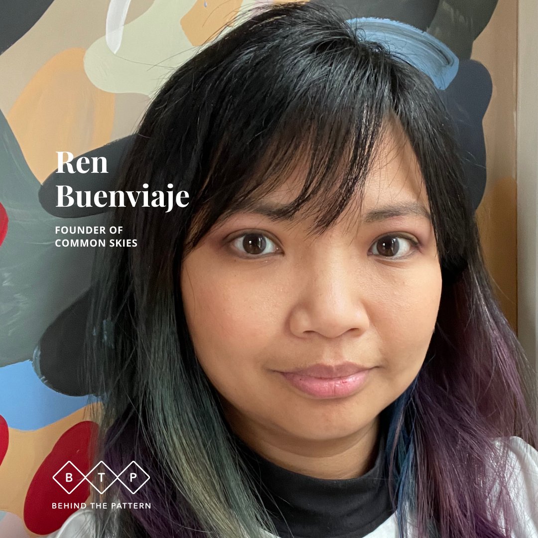 BehindPattern's tweet photo. We caught up this week with Ren Buenviaje, the Filipina American founder of travel-inspired apparel brand @commonskies_ Her clothes are cool and comfortable—perfect for both lounging at home and going out. #BIPOC #sustainablefashion Read our blog: https://t.co/JVn3yqfD00 https://t.co/q5Eg92kjcf