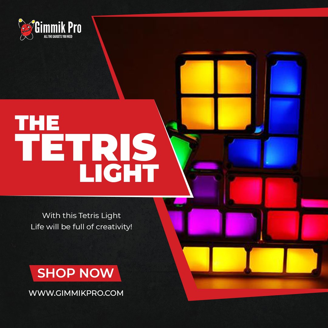 gimmikprostore's tweet image. Visit:-gimmikpro.com/products/the-t…
Buy Tetris Stackable Night Light 3D Puzzle Toy 🧱
Bring Tetris into the real world with the geek-chic Tetris Light. When stacked, the seven included tetrominoes emit a warm glow of light 😄
#tetris #tetrislight #kidstoy