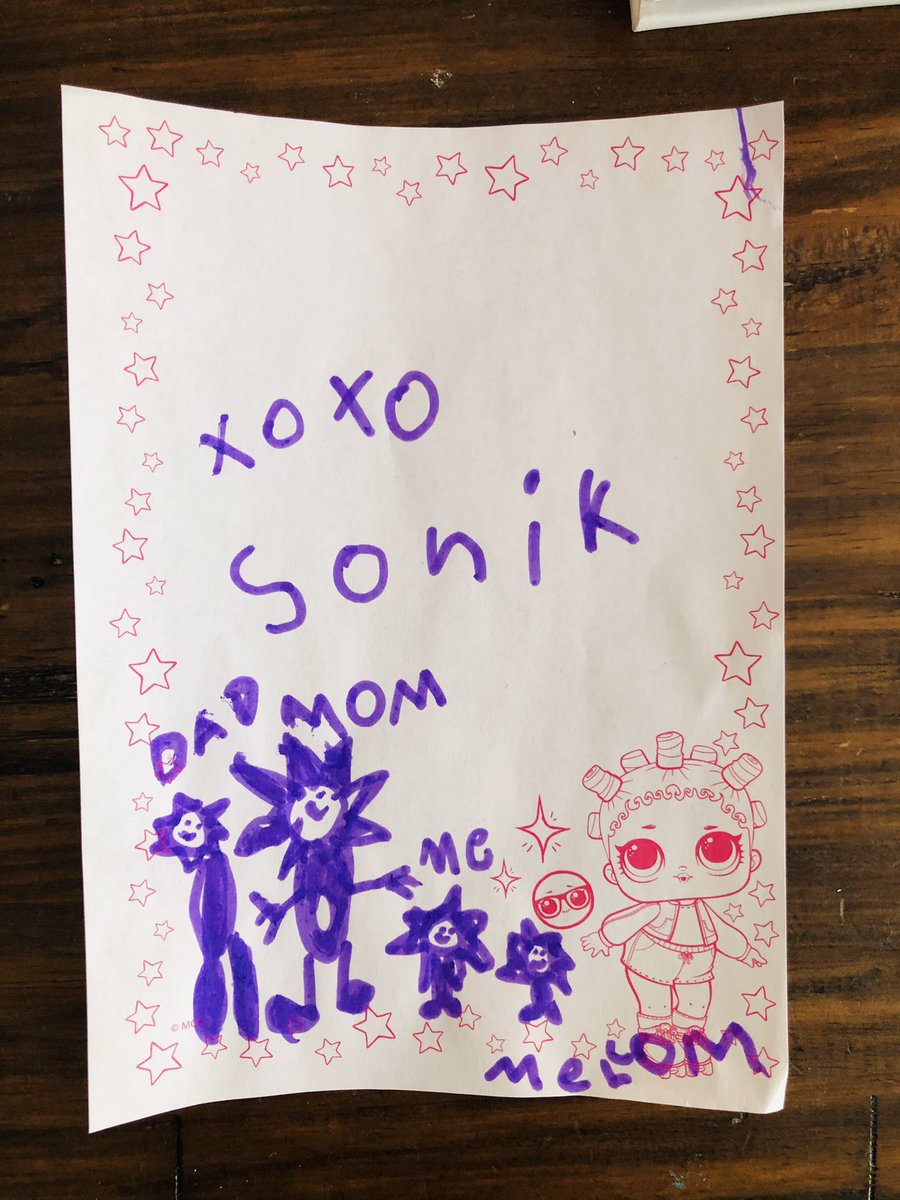 RT @ComicBookYeti: My kiddo loved the Sonic movie so much, she drew us as one big, happy hedgehog family. https://t.co/whEsL6POox