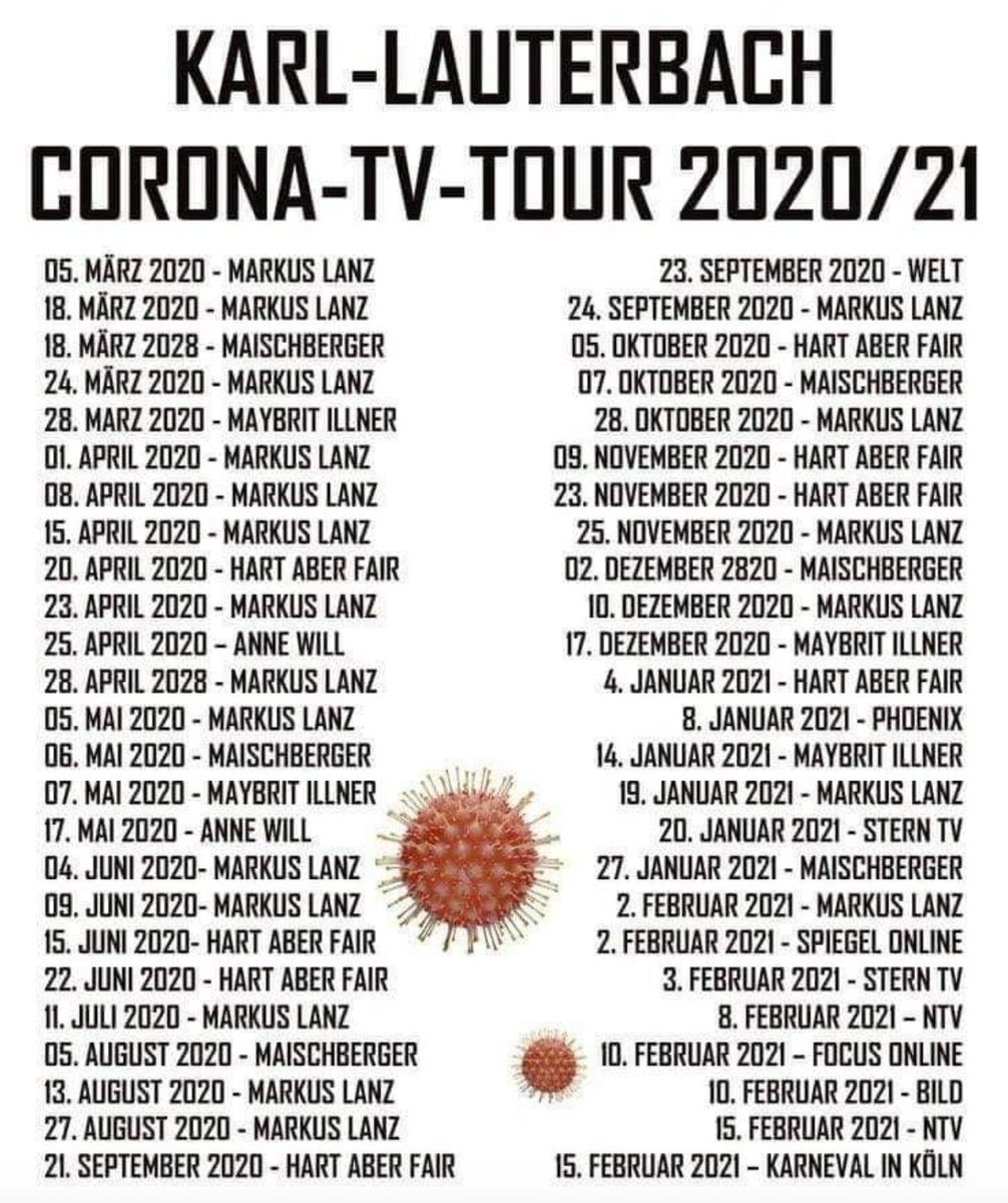 Netzfund

Karl #Lauterbach #Coronatournee 2020 / 2021
