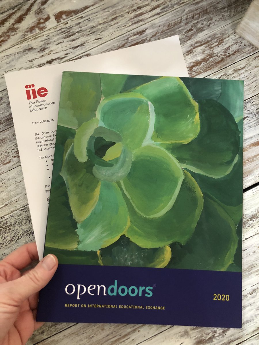 NicholeMJ's tweet photo. My copy of Open Doors has arrived! Like brown paper packages tied up with strings - the print copy of #OpenDoorsReport is one of my favorite things thx @IIEresearch @IIEglobal https://t.co/RrL59gNNUE
