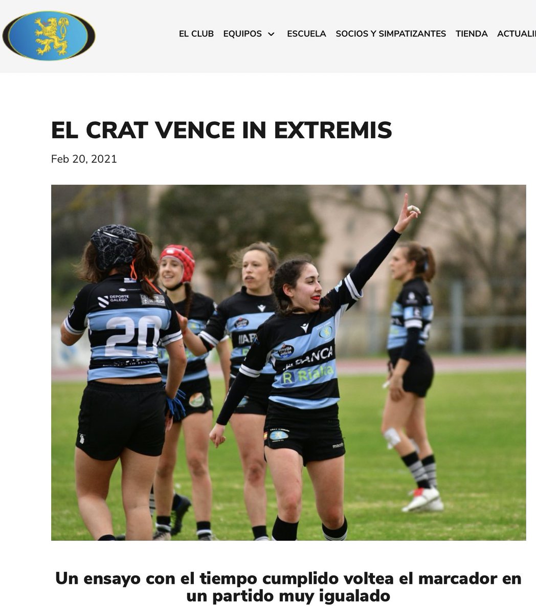 🏆 La jugadora <a href="/estrellagalicia/">Estrella Galicia</a> del partido (agónico) de esta tarde vs <a href="/Rugby_Cisneros/">Club de Rugby Complutense Cisneros</a> ha sido Elsa <a href="/ElsaPoVi/">Elsa Porto Vieiros</a>  , después de la votación de #Staffs y medios de comunicación  presentes 

👉🏻Además os dejamos la crónica del partido en nuestra #Web 

🗞 cratcoruna.com/el-crat-vence-…