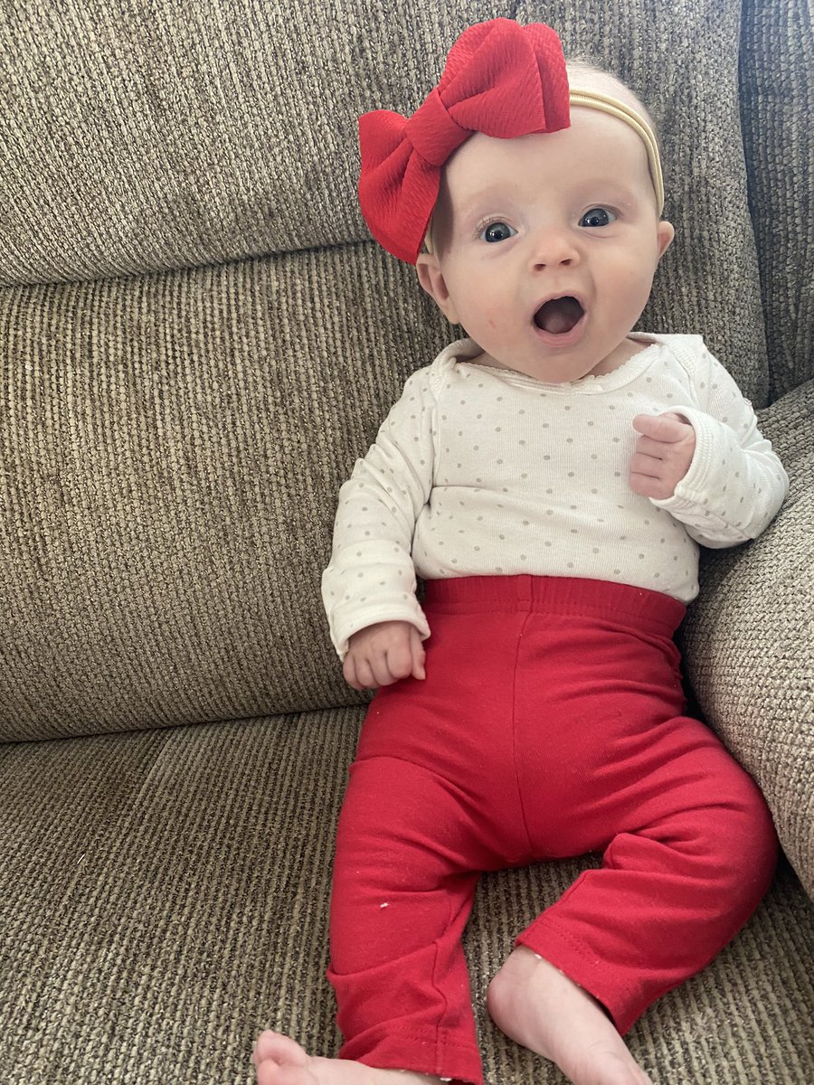 Looks like she’s thinking “I gotta wear this bow all day?!” #TikiJudithPoppy #SouthernMomma