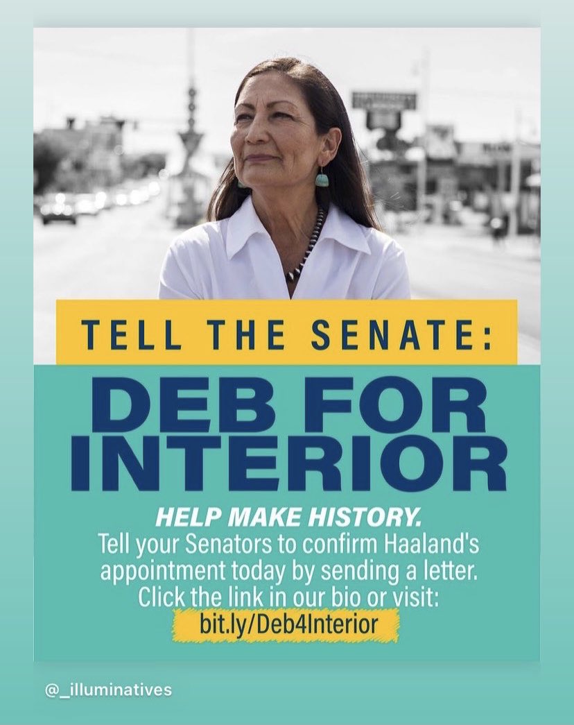 OK_NFOD's tweet photo. RT @PaniHokti @_IllumiNatives @NativeOrganizer #DebForInterior #SheRepresents 
@JimInhofe @SenatorLankford Confirm @RepDebHaaland for @Interior Secretary 

https://t.co/gq3FbEcTtk https://t.co/Yi8o6FO0LC