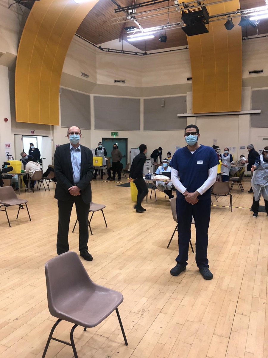 Was a pleasure for us to welcome Professor Stephen Powis ⁦<a href="/NHSEnglandNMD/">Professor Stephen Powis</a>⁩ today at The Dominion Vaccination Centre and showcase the hard work being carried out to keep patients safe 
⁦<a href="/EalingGP/">Ealing GP</a>⁩ ⁦@EalingCCG⁩ #covidvaccinations