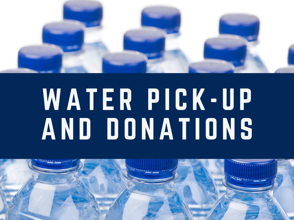 cityofdentontx's tweet photo. UPDATE - WATER PICK-UP AND DONATION
Water will be available for pickup at the Denton Civic Center (321 E. McKinney) will end at 5:00 p.m today. The pick up site will be open tomorrow, Sunday, Feb. 21, from 10 a.m. to 2 p.m. https://t.co/2IVYCXBF0y for more. https://t.co/wyocJXk11l