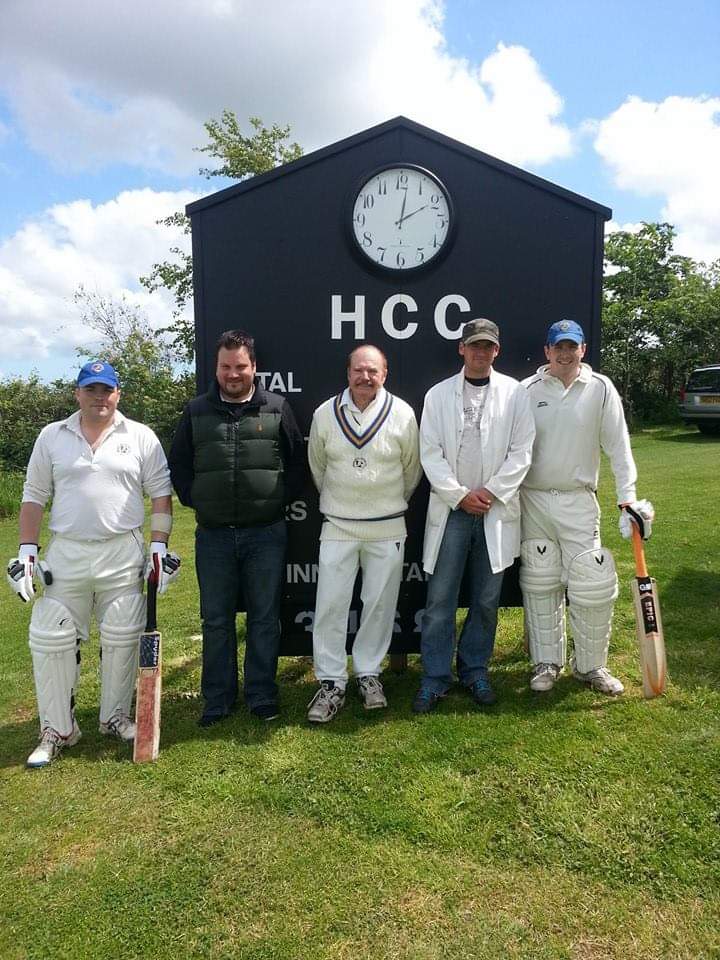 It's 70 days until the start of the Wiltshire County Cricket League season for  #SUCCC. We'll be posting a random image from seasons past until then...Here's a classic Devon Tour snap in front of the scoreboard at  @harbertoncrick2 - opening batsmen and umpires kitted up! 