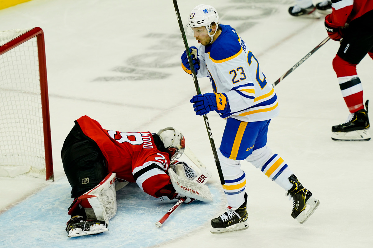 Devils lose to Sabres in Nico Hischier's first game as captain