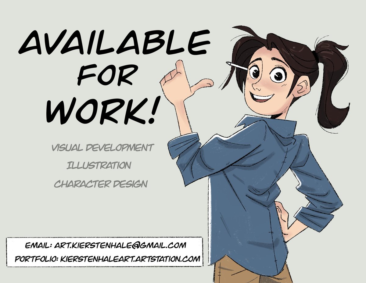 Have some bills that need to be covered, so I’m currently looking for full time and freelance work! #visualdevelopment #animation #illustration #characterdesign #girlsinanimation #kierstenhaleart