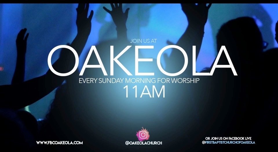 Oakeolachurch's tweet photo. Sign up to join us in worship @Oakeolachurch. Log in to  https://t.co/e4JmCiHrMw  Limited seating.  A Social Distance worship experience! @PastorBVance @msretta51 @tharpergrobes @Pastor_Herndon https://t.co/wYrVC0jd2D
