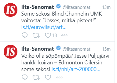 herjaajan's tweet photo. Some sekosi. Kahdesti.
#some #sekosi
#UMK21 #jösses
#EdmontonOilers #puljujärvi #söpö #koira
@iltasanomat https://t.co/ZOeUrJnmPo