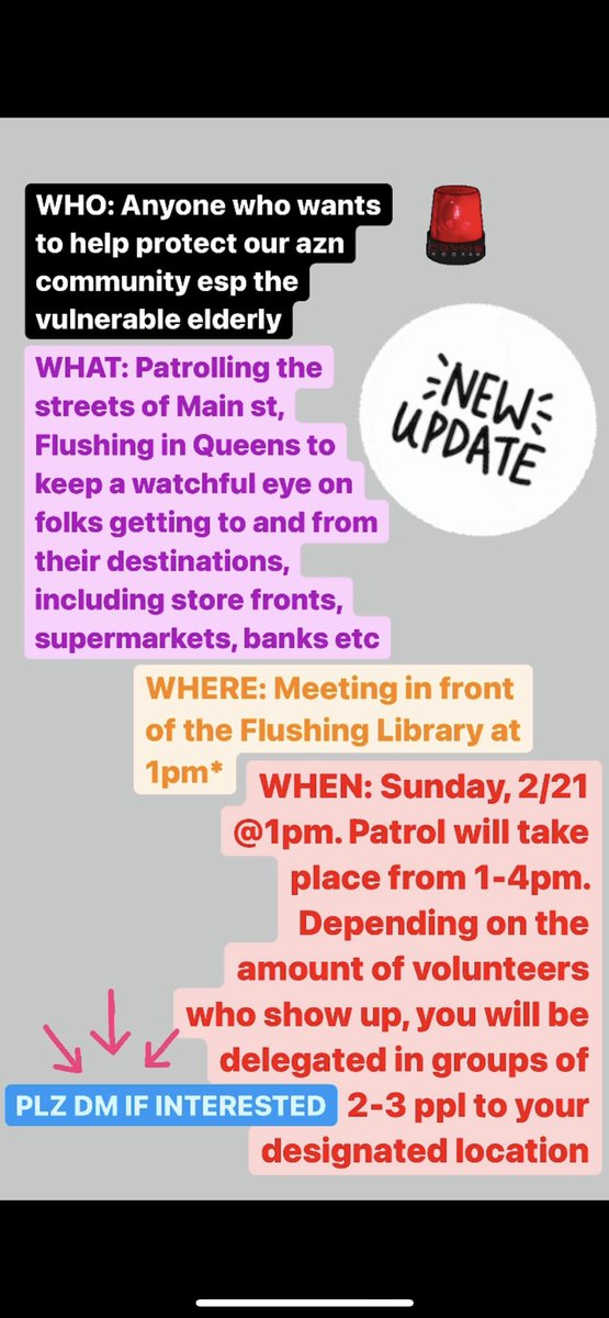 Pls dm if you’re interested and are in NYC and willing to help out! #HATEISAVIRUS #StopAsianHate