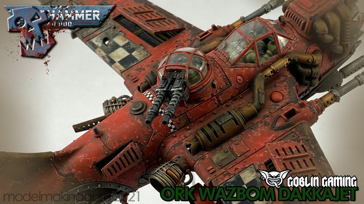 gurufoxx's tweet photo. BUILD COMPLETE! I'm editing Pt. 3 @GoblinGamingUK Dakkajet painting guide, but until it's done here's some foods for your eye-holes ^_^
#goblingaming #goblintv #ork #wazbomblastajet #40K #paintingwarhammer #gamesworkshop https://t.co/2RjKGuVb0O